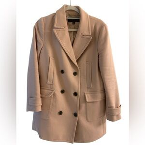 Ann Taylor Women's Double-Breasted Blush Pea Coat